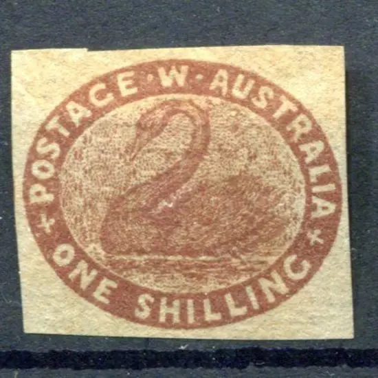 1854 1/- deep red-brown. Unused without gum. ...