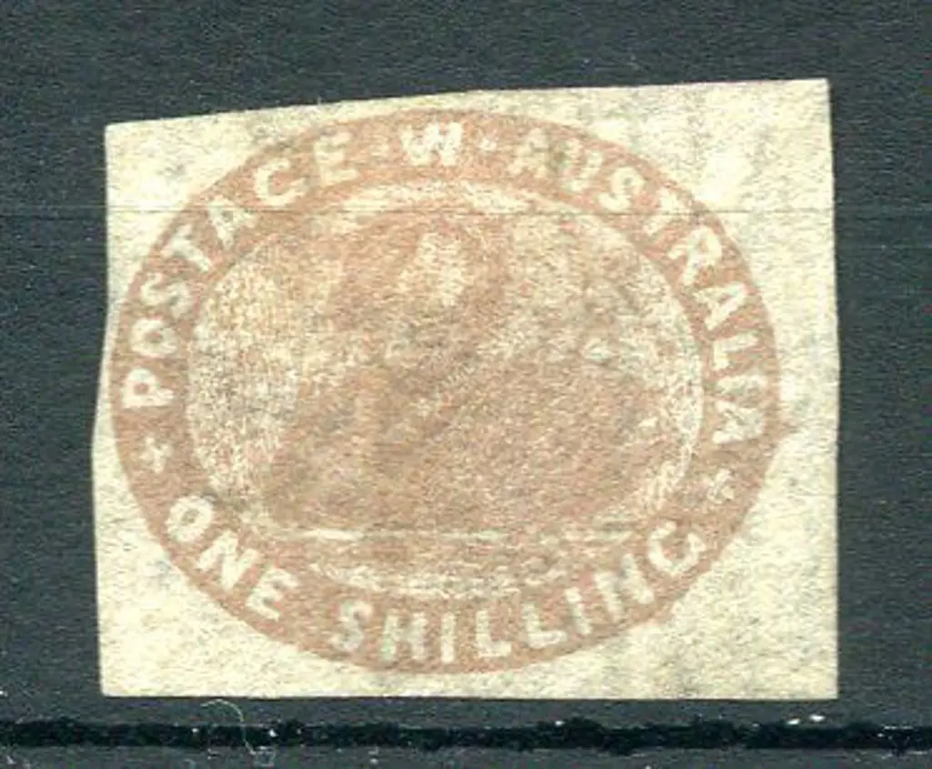 1855 1/- pale brown, 4 close to large margins ... Image 1++