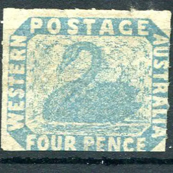 1854 4d pale blue with rouletting at top & on both ...