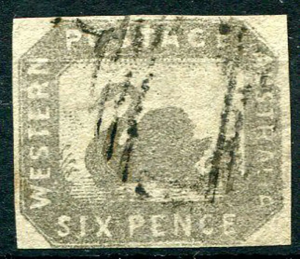 1857 6d black-bronze with 4 clear even margins. ... Image 1++