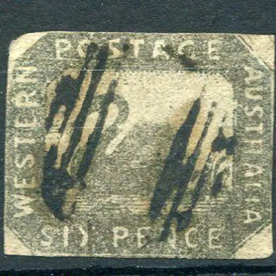 1859 6d grey-black used with void grid cancel. ...