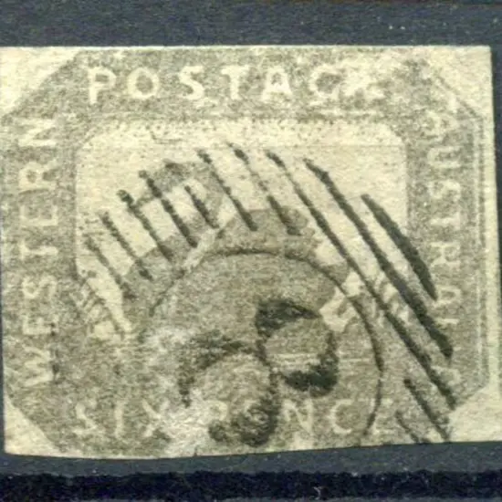 1859 6d grey-black with 2 close margins, just ...