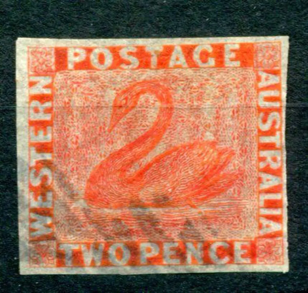 1860 2d deep vermilion fine used with 3 generous ... Image 1++