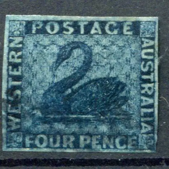 1860 4d deep blue imperf with 4 clear margins. ...