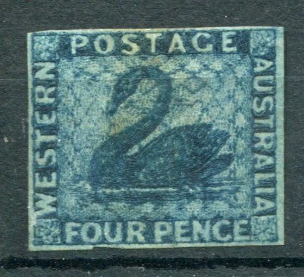 1860 4d deep blue imperf with 4 even margins. ... Image 1++