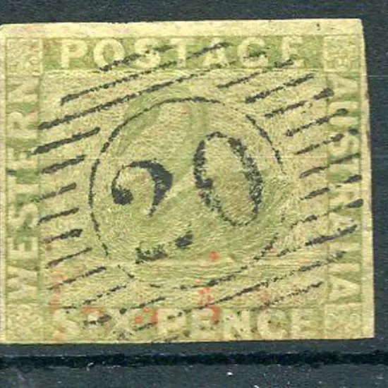1861 6d sage-green attractively used with full BN ...