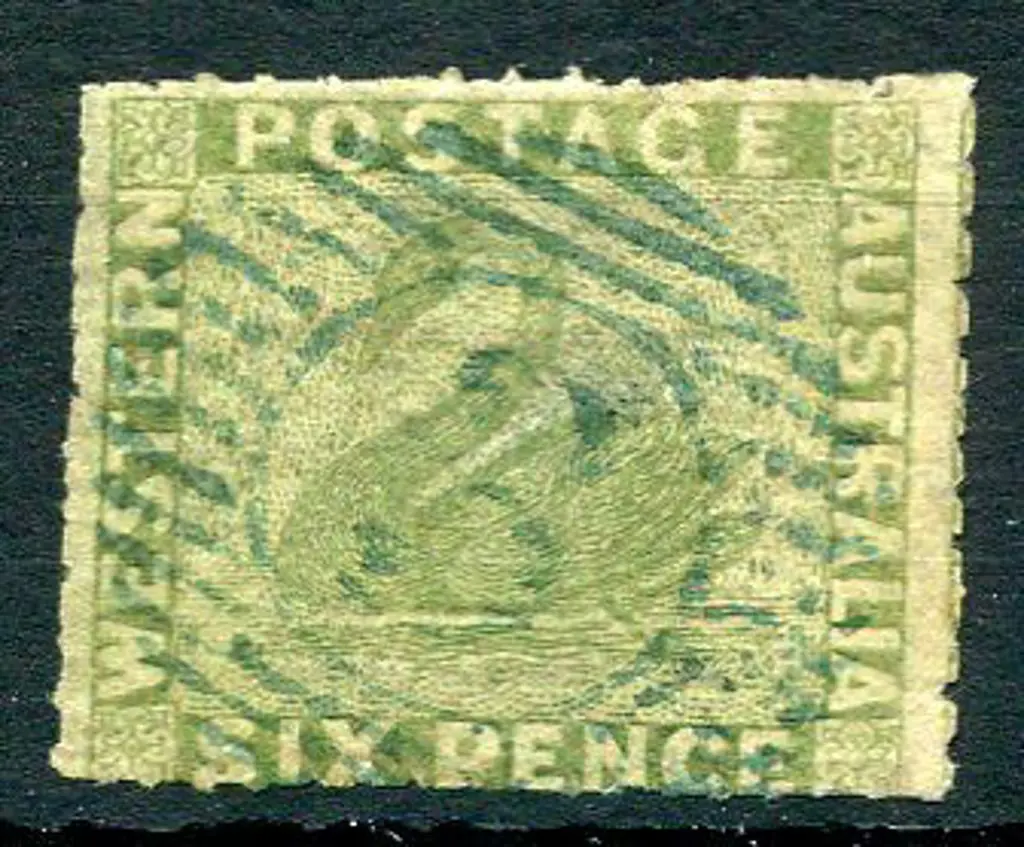 1861 6d sage-green rouletted all 4 sides. Fine ... Image 1++