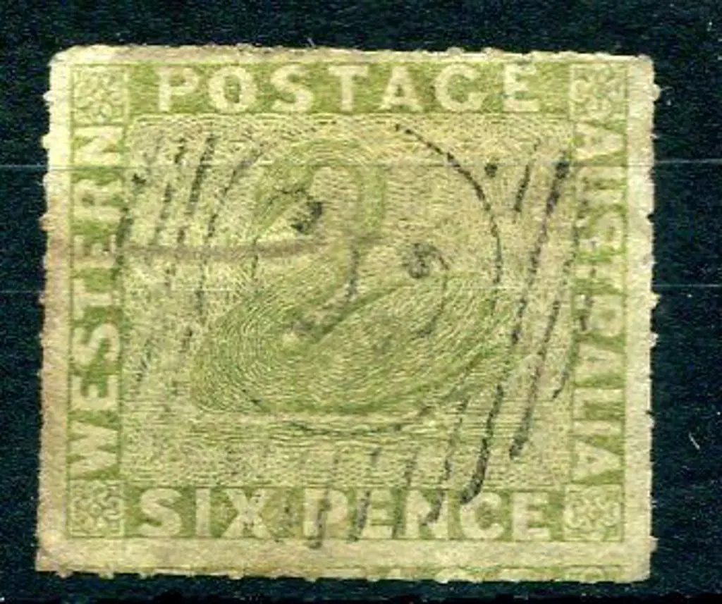 1860 6d sage-green rouletted. Lightly used with BN ... Image 1++