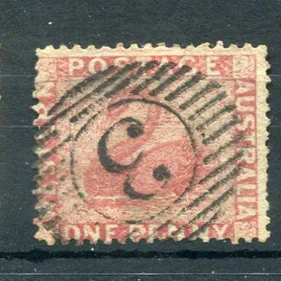 1861 1d rose, intermediate perf. 14-16, 1d rose ...