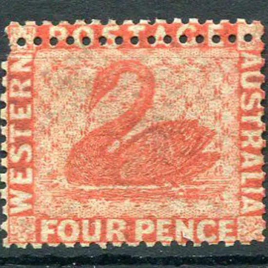 1861 4d vermilion, perf. 14, Somerset House with ...