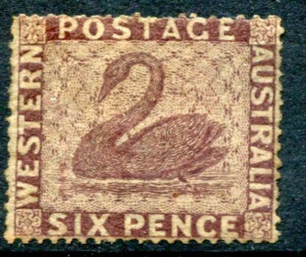 1861 6d purple-brown, clear cut perf. 14-16 MLH. ... Image 1++