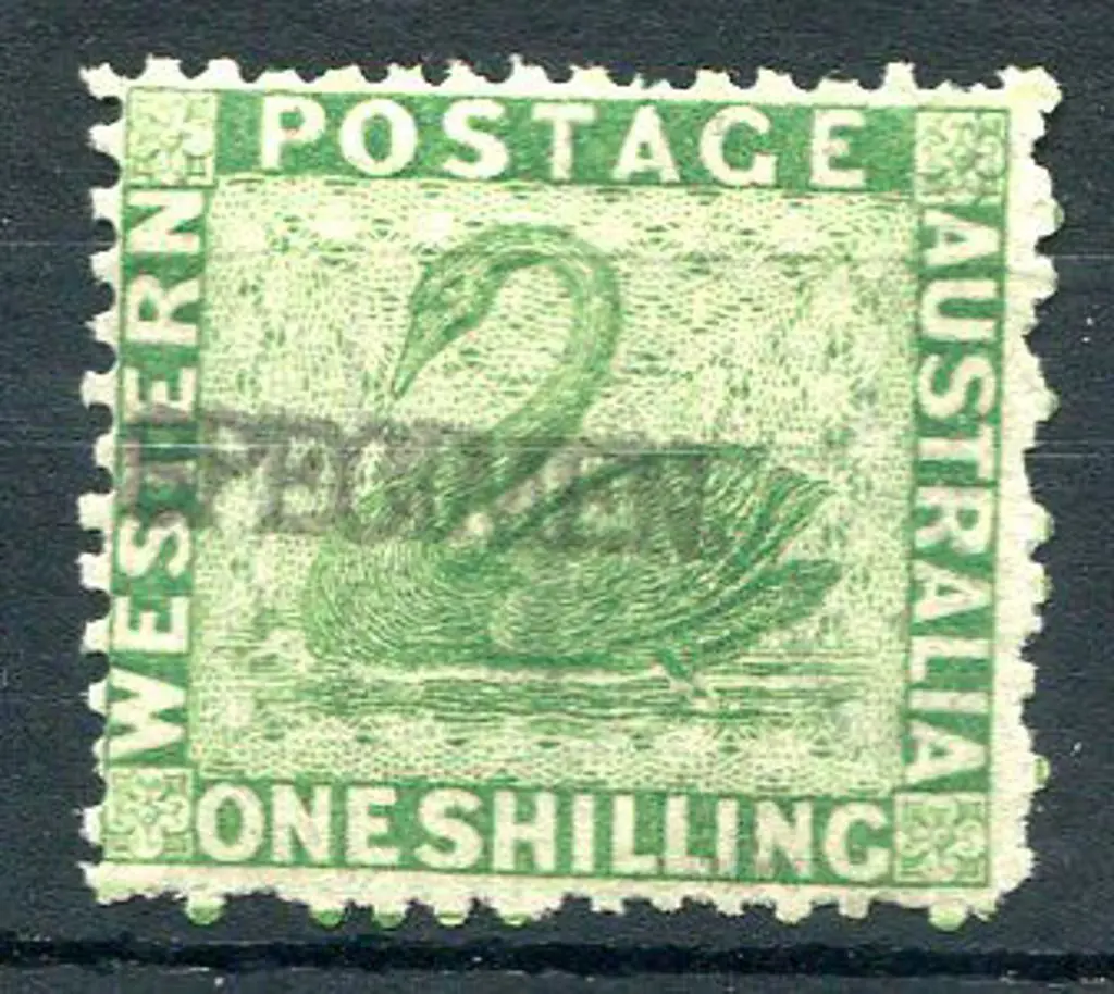 1865 1/- bright green, upright Crown/CC wmk, perf ... Image 1++