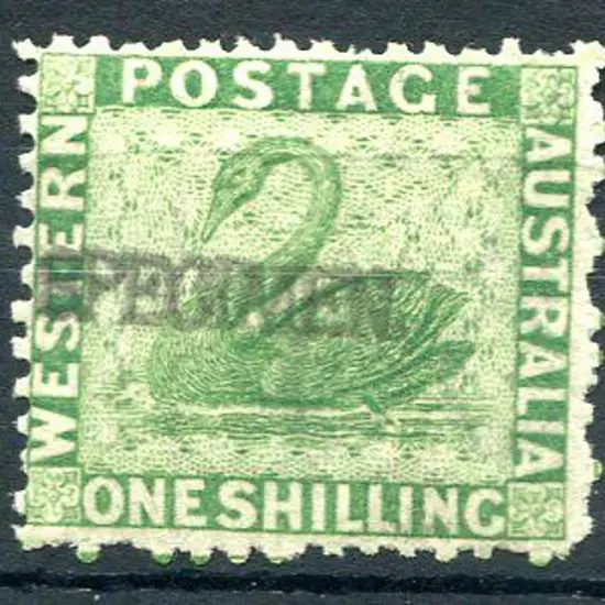 1865 1/- bright green, upright Crown/CC wmk, perf ...
