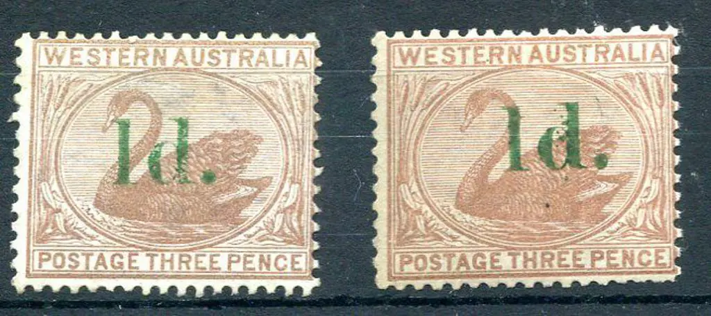 1885 1d on 3d pale brown unused without gum & 1d ... Image 1++