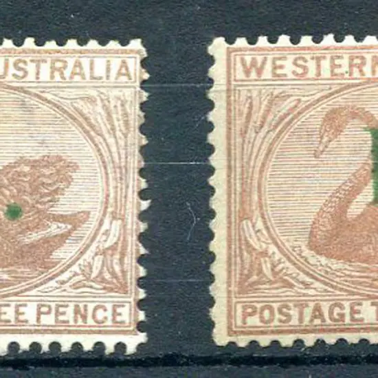 1885 1d on 3d pale brown unused without gum & 1d ...