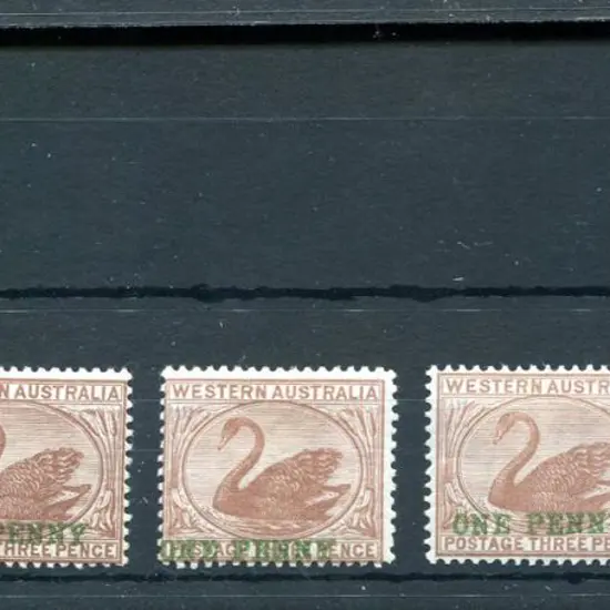 1893 “ONE PENNY” surcharge in green on 3d pale ...