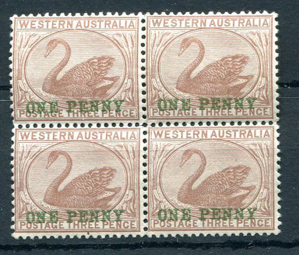 1893 “ONE PENNY” surcharge in green on 3d pale ... Image 1++