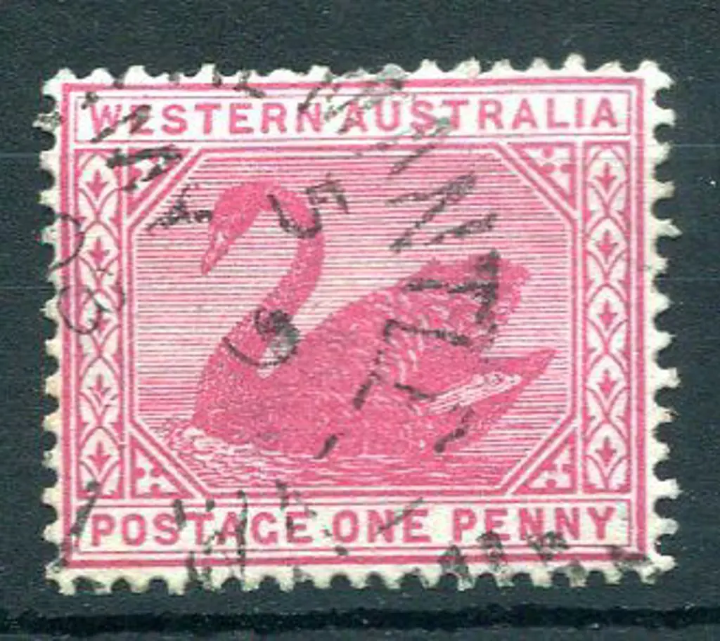 1898 1d carmine with inverted wmk. F/U by part ... Image 1++