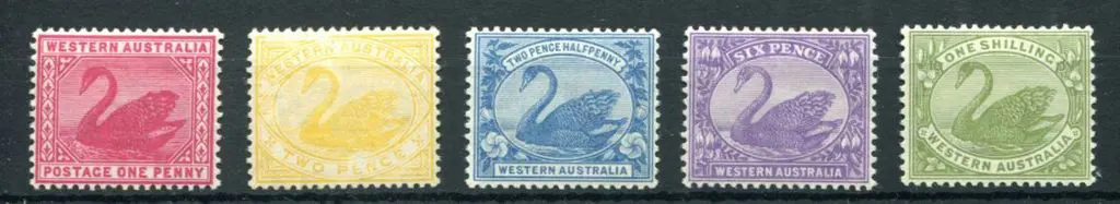 1898/1907 1d-1/- W Cr A wmk set of 5. MVLH SG ... Image 1++