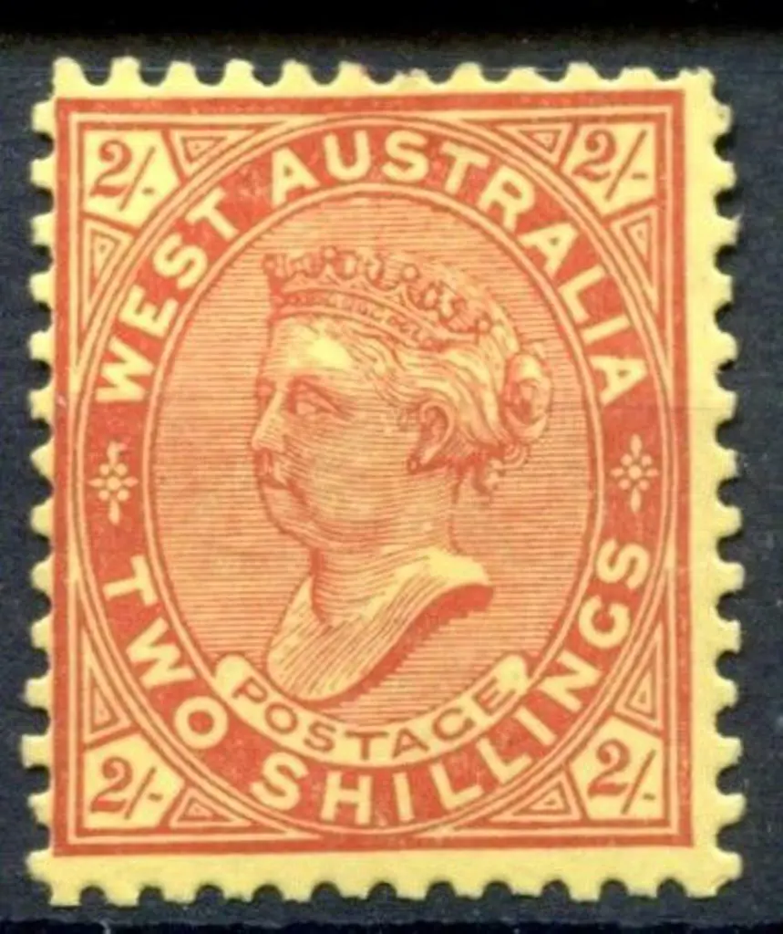 1902 2/- bright red on yellow. Fine MH centred top ... Image 1++