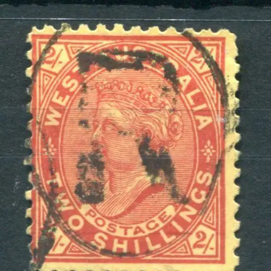 1902 2/- bright red/yellow. Used with central ...