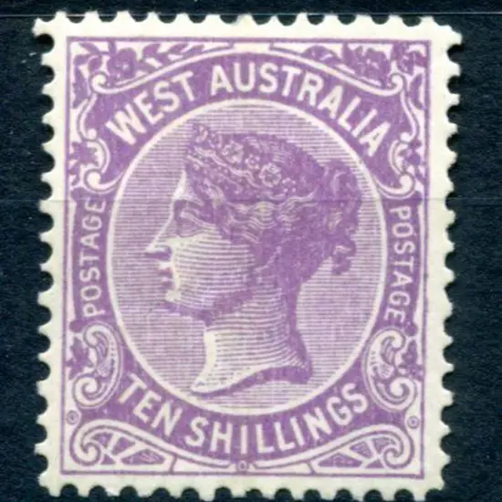 1902 10/- deep mauve. MLH with dealers mark & well ...