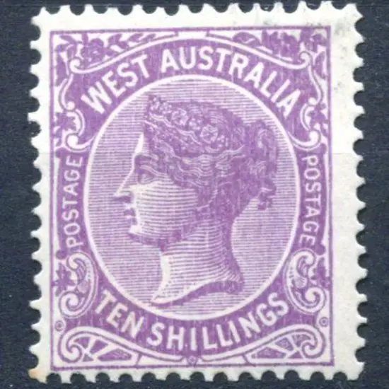1902 10/- deep mauve. MLH, centred low. SG 127, ...