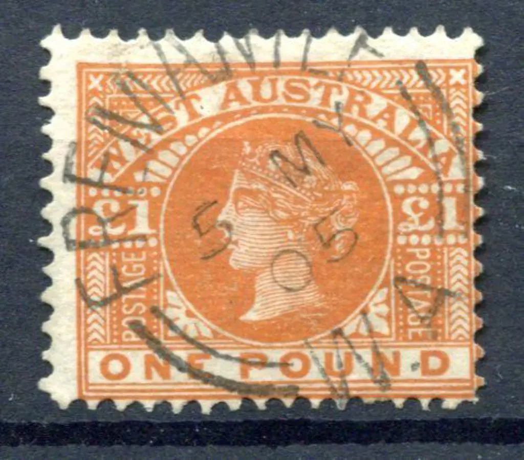 1902 £1 orange-brown. Fine used with 1905 ... Image 1++