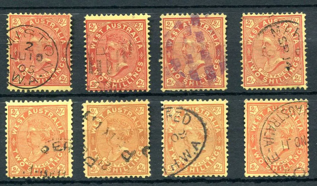 1902/11 2/- red/yellow, perf. 12 or 12x12½ or ... Image 1++