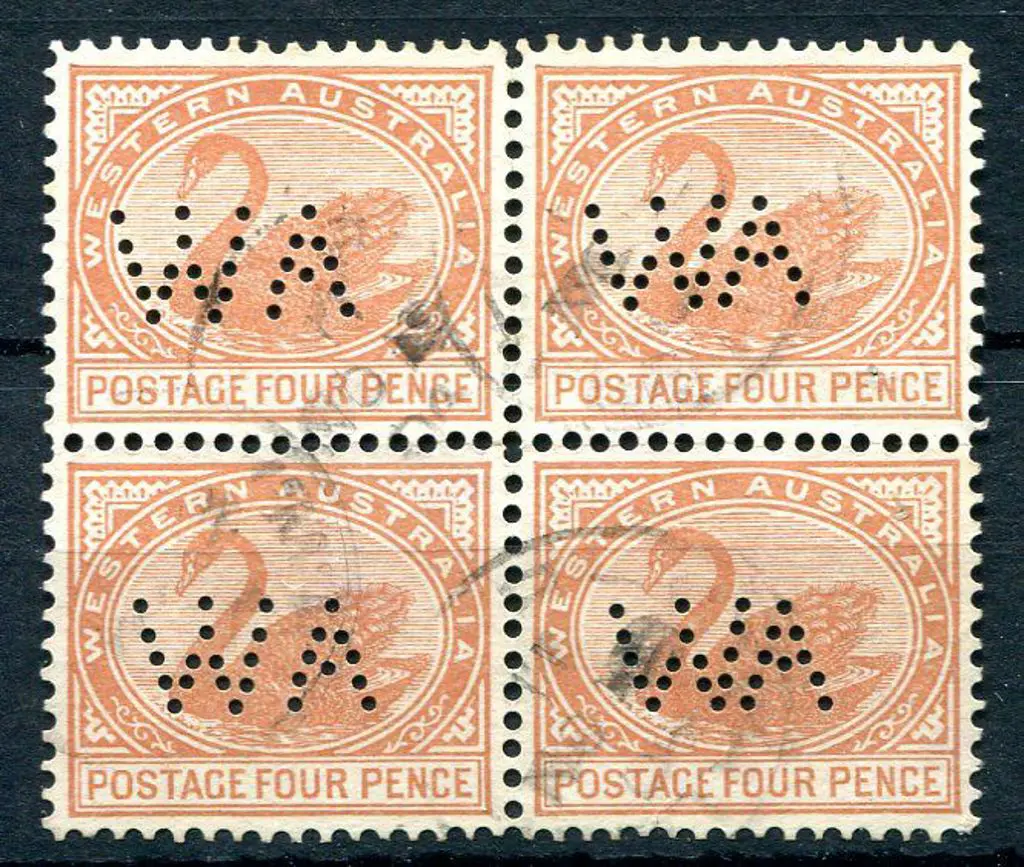 1903 4d chestnut, double lined V/Crown wmk, perf. ... Image 1++