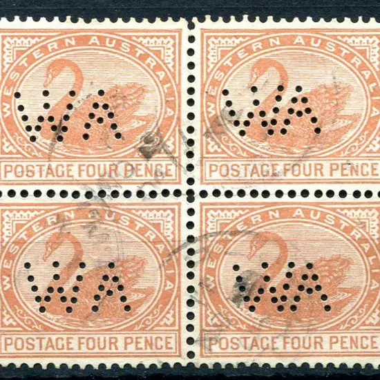 1903 4d chestnut, double lined V/Crown wmk, perf. ...