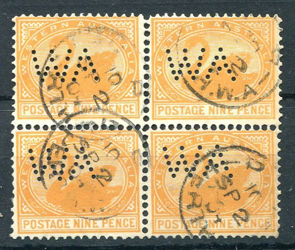 1903 9d yellow-orange with double lined V/Crown ... Image 1++