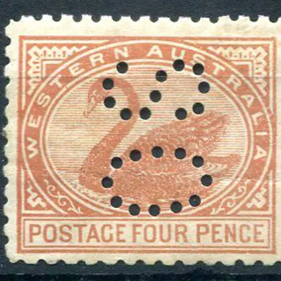 1905 4d yellow-brown, perf. 11, perfined "OS". MH ...