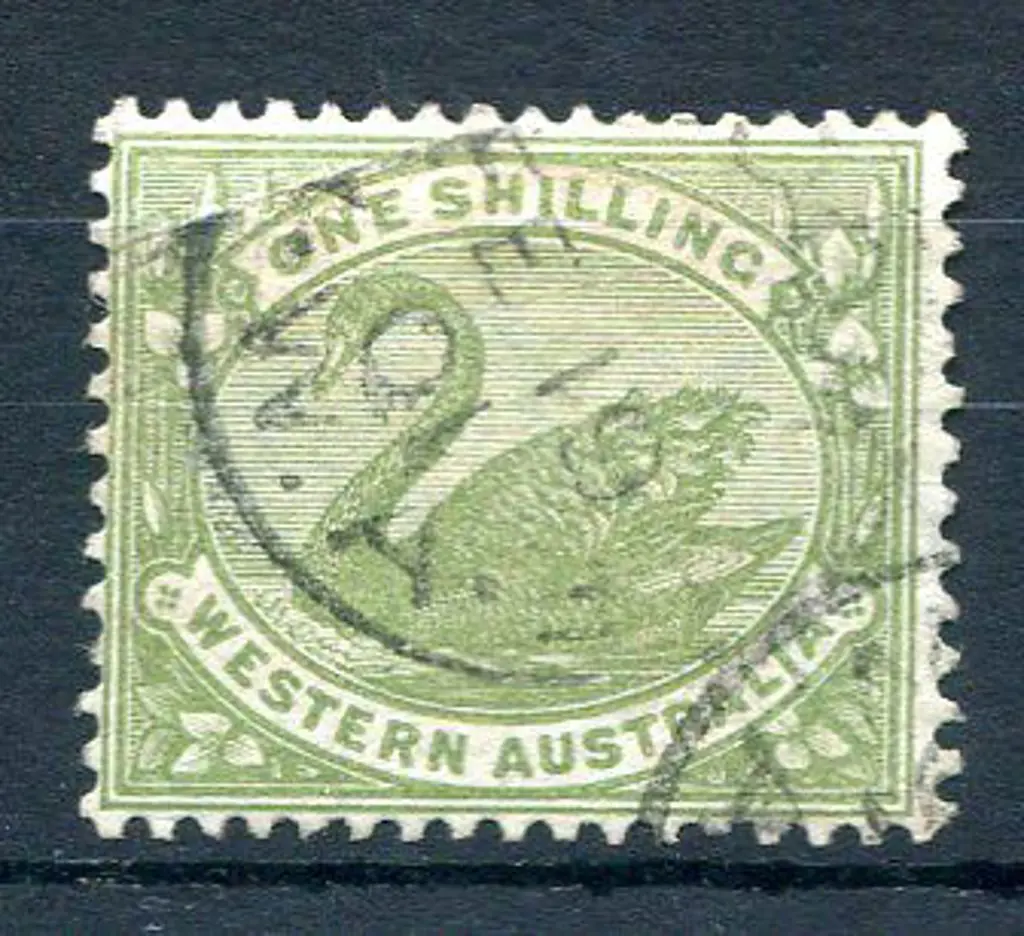 1907 1/- olive-green with inverted wmk. F/U. SG ... Image 1++