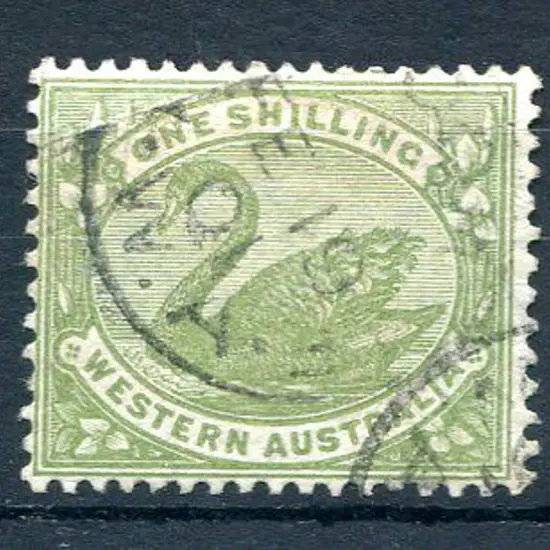 1907 1/- olive-green with inverted wmk. F/U. SG ...