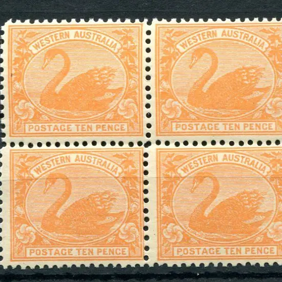 1910 10d rose-orange block of 4. Fresh MUH with ...