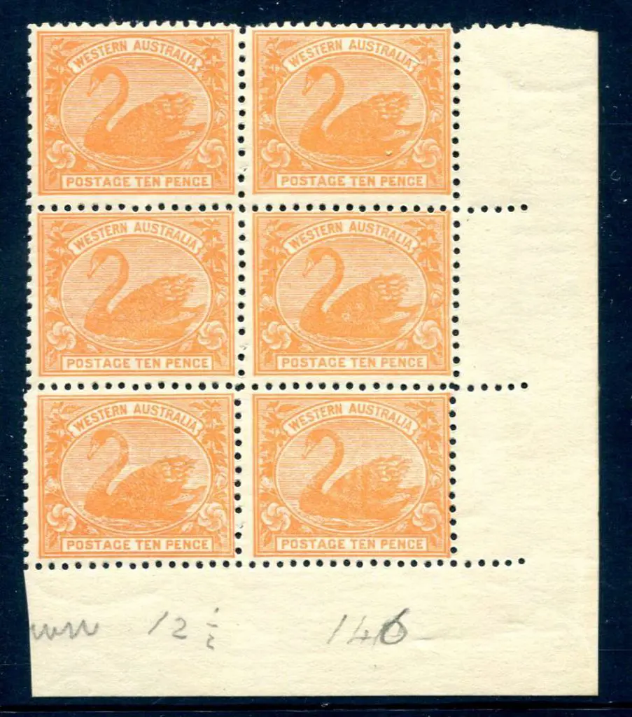 1910 10d rose-orange in bottom right hand selvedge ... Image 1++