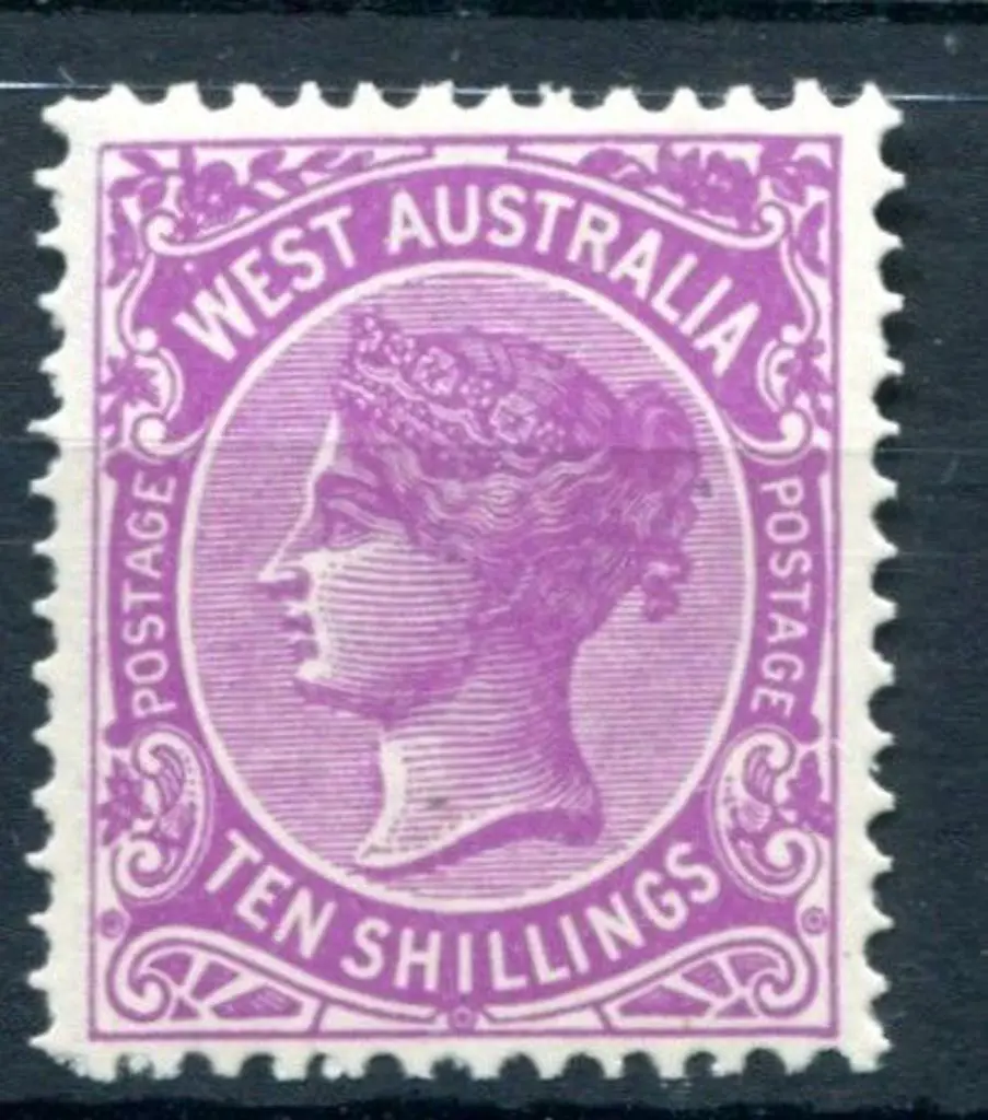 1910 10/- bright purple. Fine & fresh MUH. SG ... Image 1++