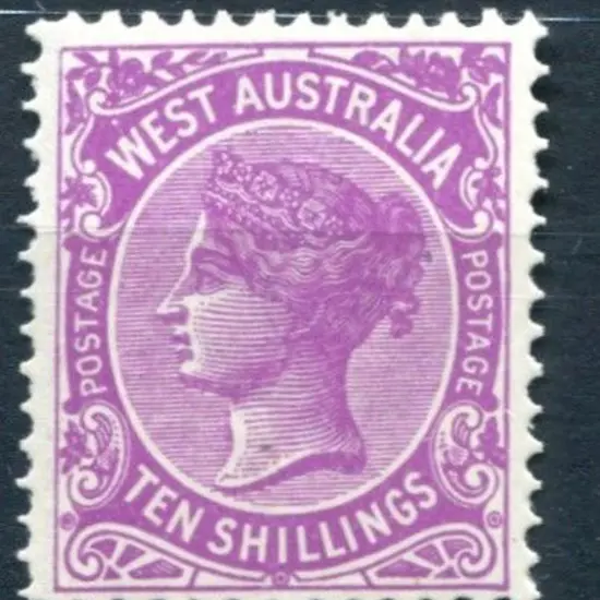 1910 10/- bright purple. Fine & fresh MUH. SG ...
