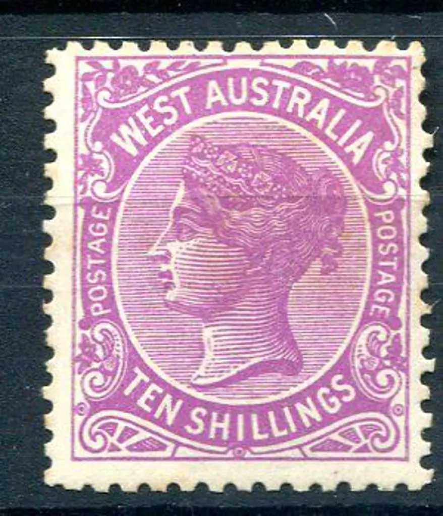 1910 10/- bright purple. MH with even gum toning. ... Image 1++