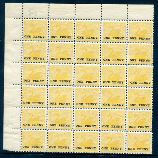 1912 "ONE PENNY" surcharge on 2d yellow x 120. As ...