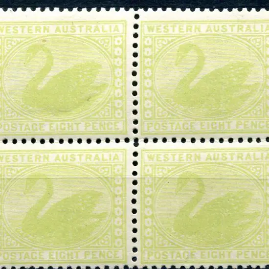1912 8d apple-green block of 4. 3 MUH, 1 MLH. SG ...
