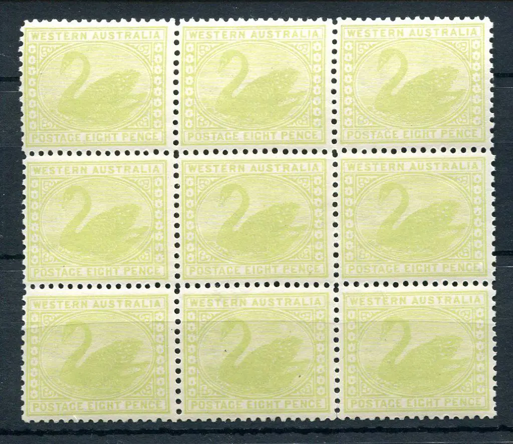 1912 8d apple-green. An attractive MUH block of 9 ... Image 1++