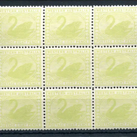 1912 8d apple-green. An attractive MUH block of 9 ...