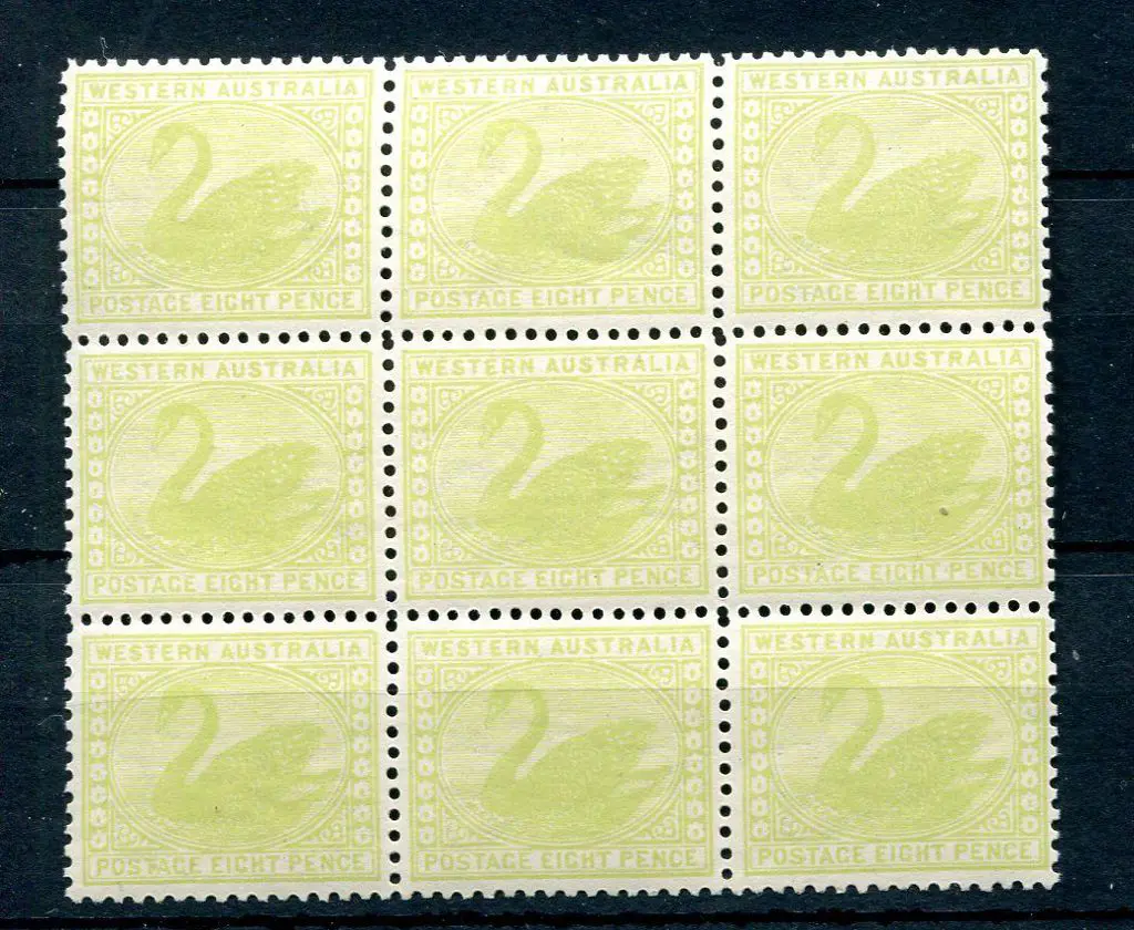 1912 8d apple-green. An attractive MUH block of 9 ... Image 1++