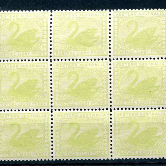 1912 8d apple-green. An attractive MUH block of 9 ...