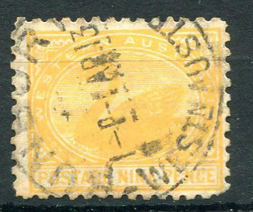 1912 9d orange with upright wmk. Fine used by ... Image 1++