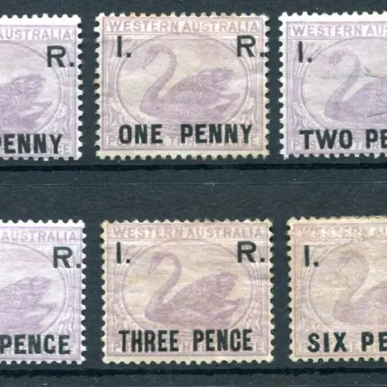 1881 3d lilac swans (unissued) ovptd "I.R." & ...