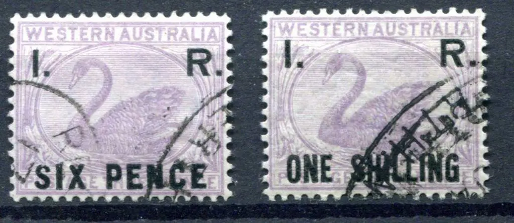 1881 3d lilac swans (unissued) ovptd "I.R." & ... Image 1++
