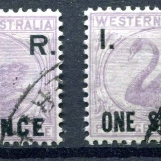 1881 3d lilac swans (unissued) ovptd "I.R." & ...